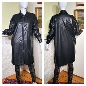 NWT Retrod Vegan Leather Coat Dress